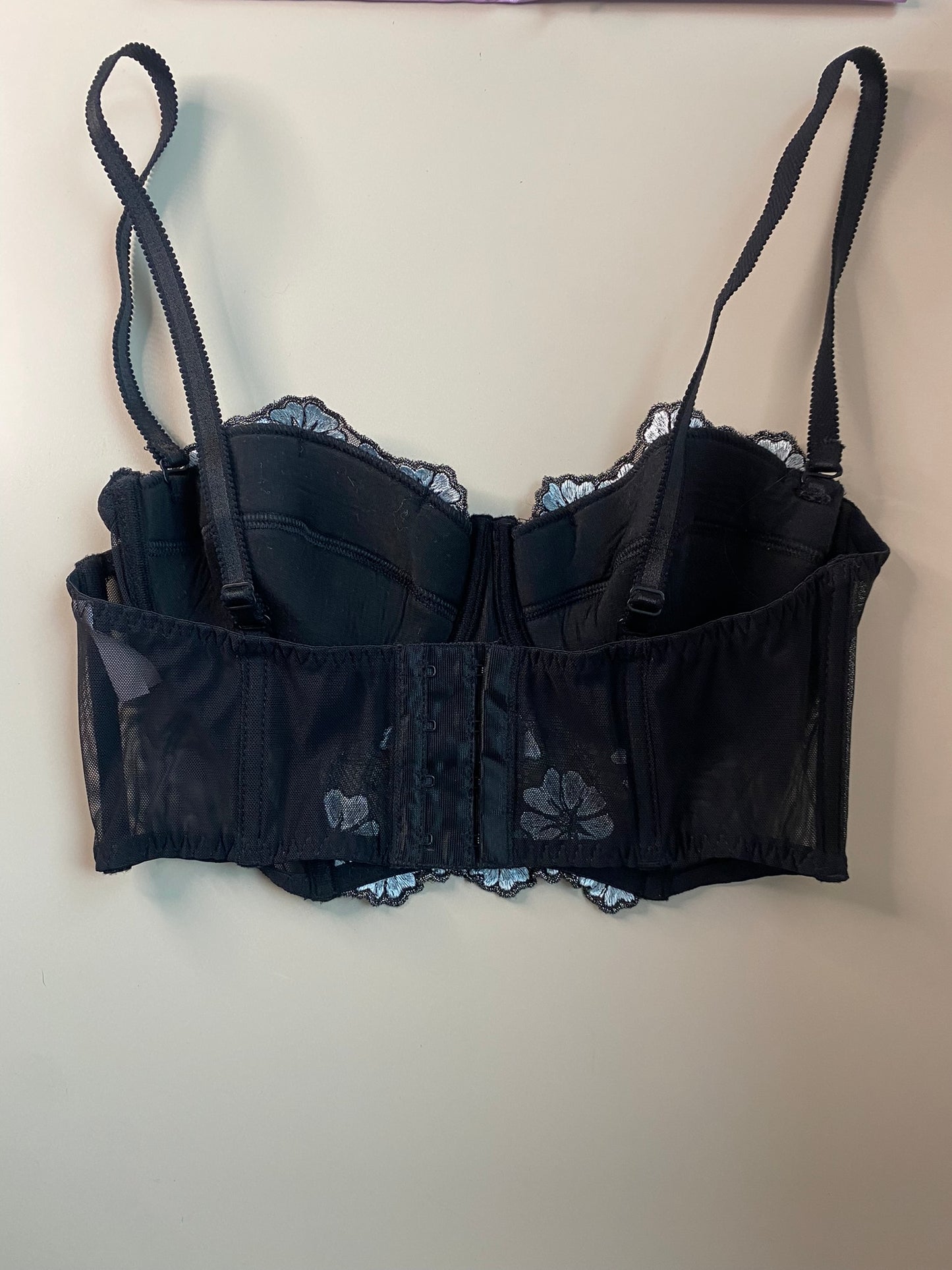 Kurzes Corset Top mit Blumen 75B