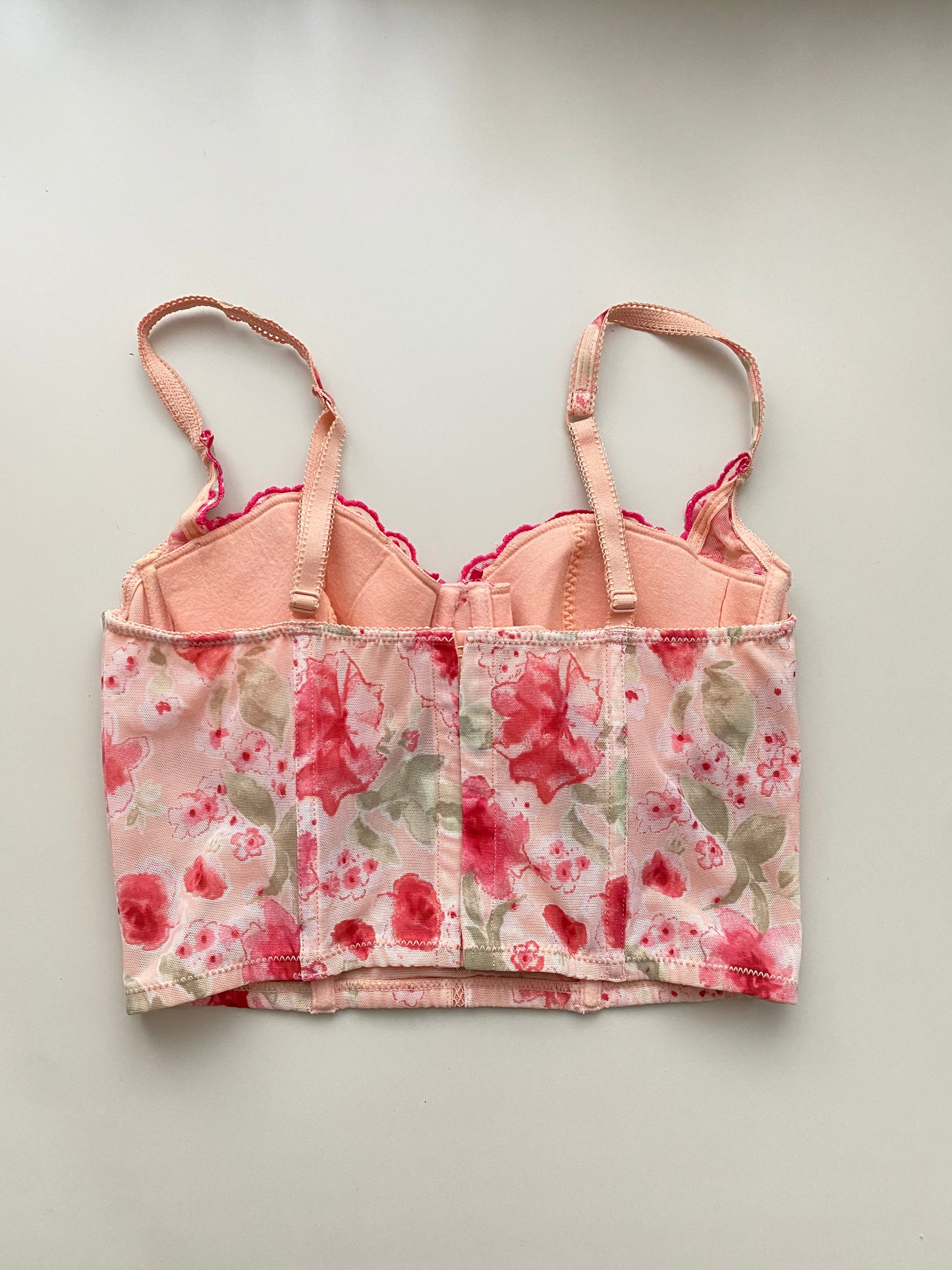 Kurzes Corset Top in Rosa 75B