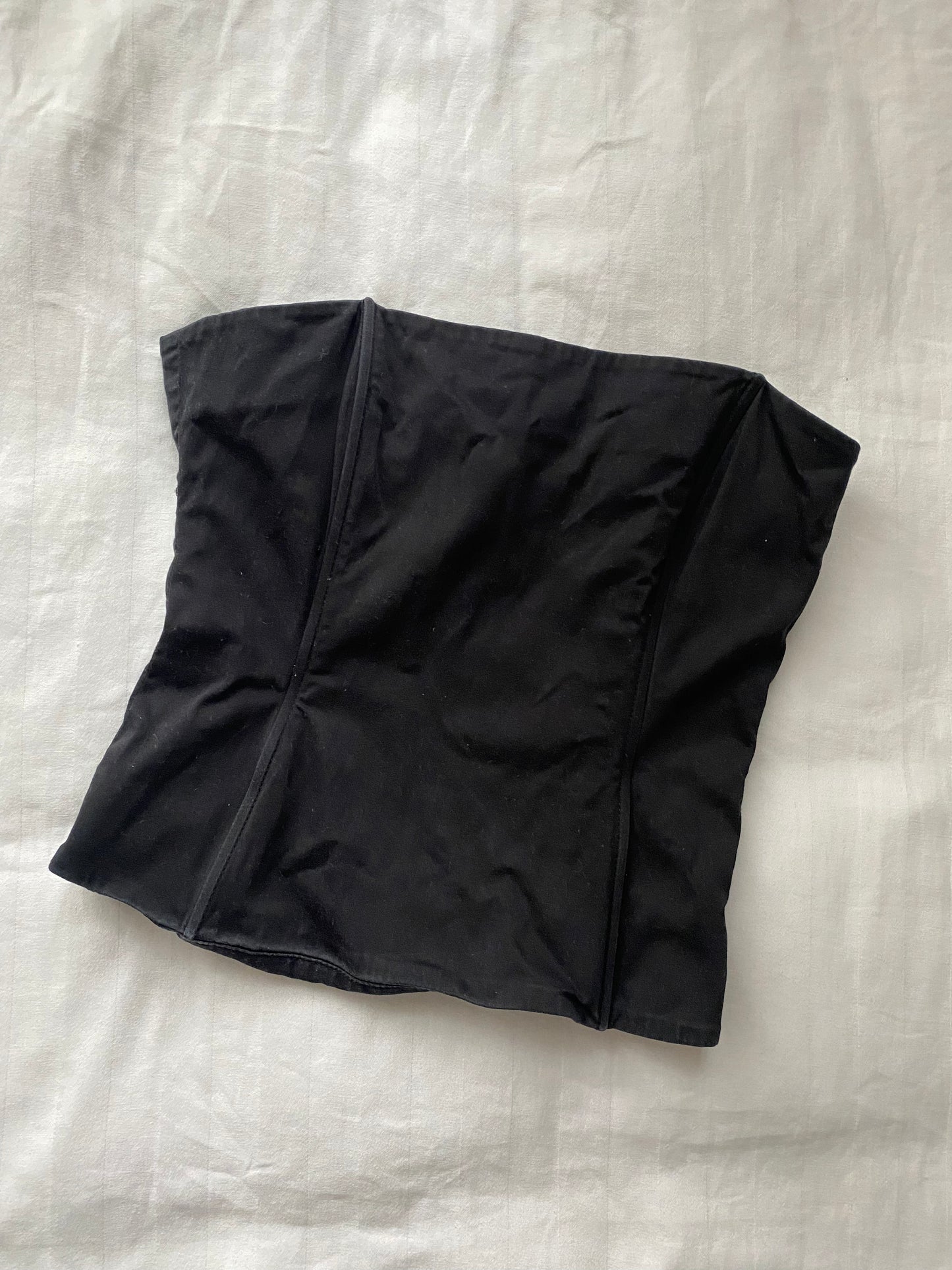 Korsett Trägerlos Schwarz XS