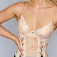 Rosa Korsett mit Blumen Print  (75C)