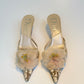 Vintage Dior Kitten Heels with Floral Appliqué – Dior Oblique & Leather