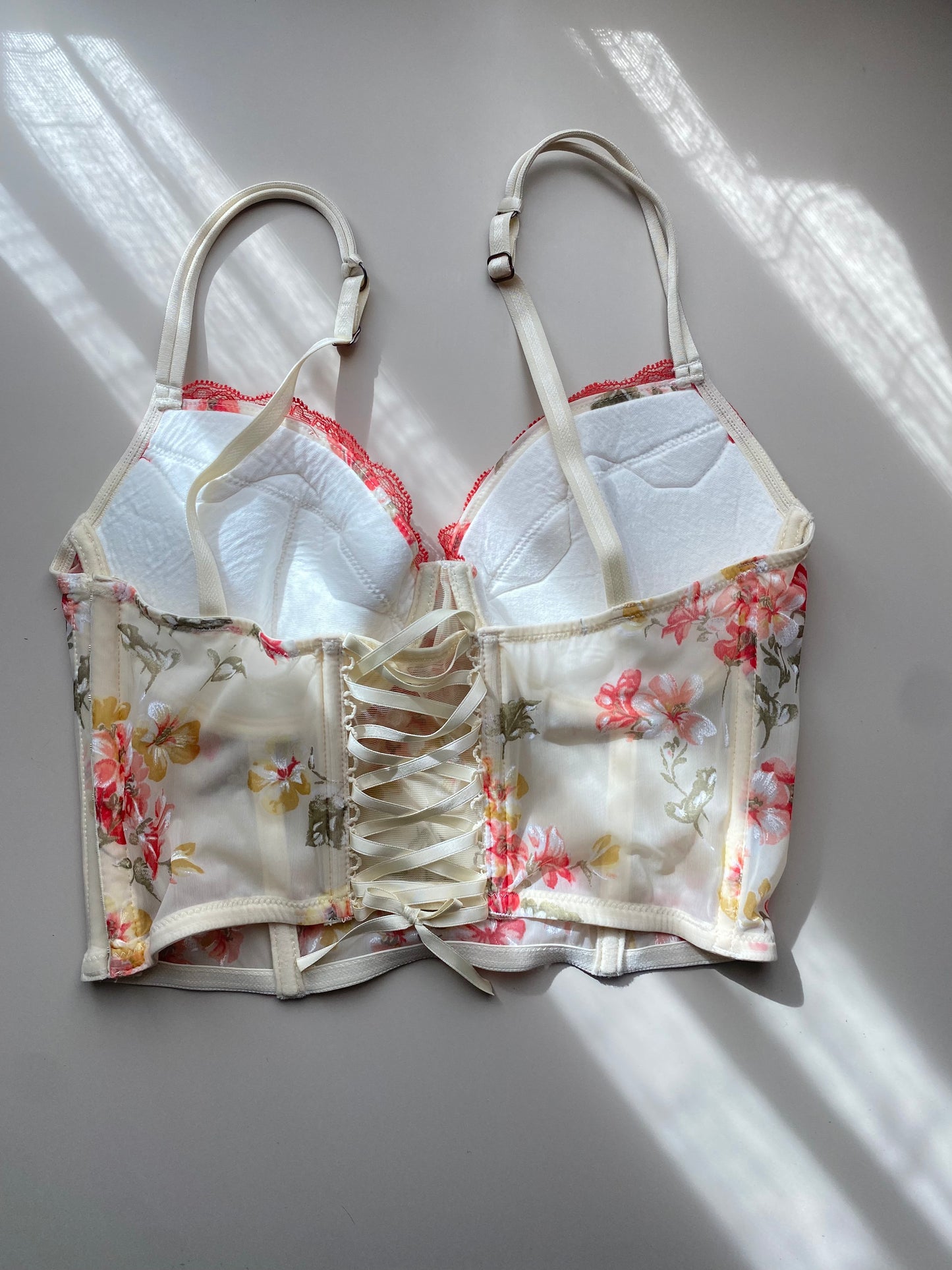 Corsage mit Blumenprint und Spitze (70 B und 80 C)