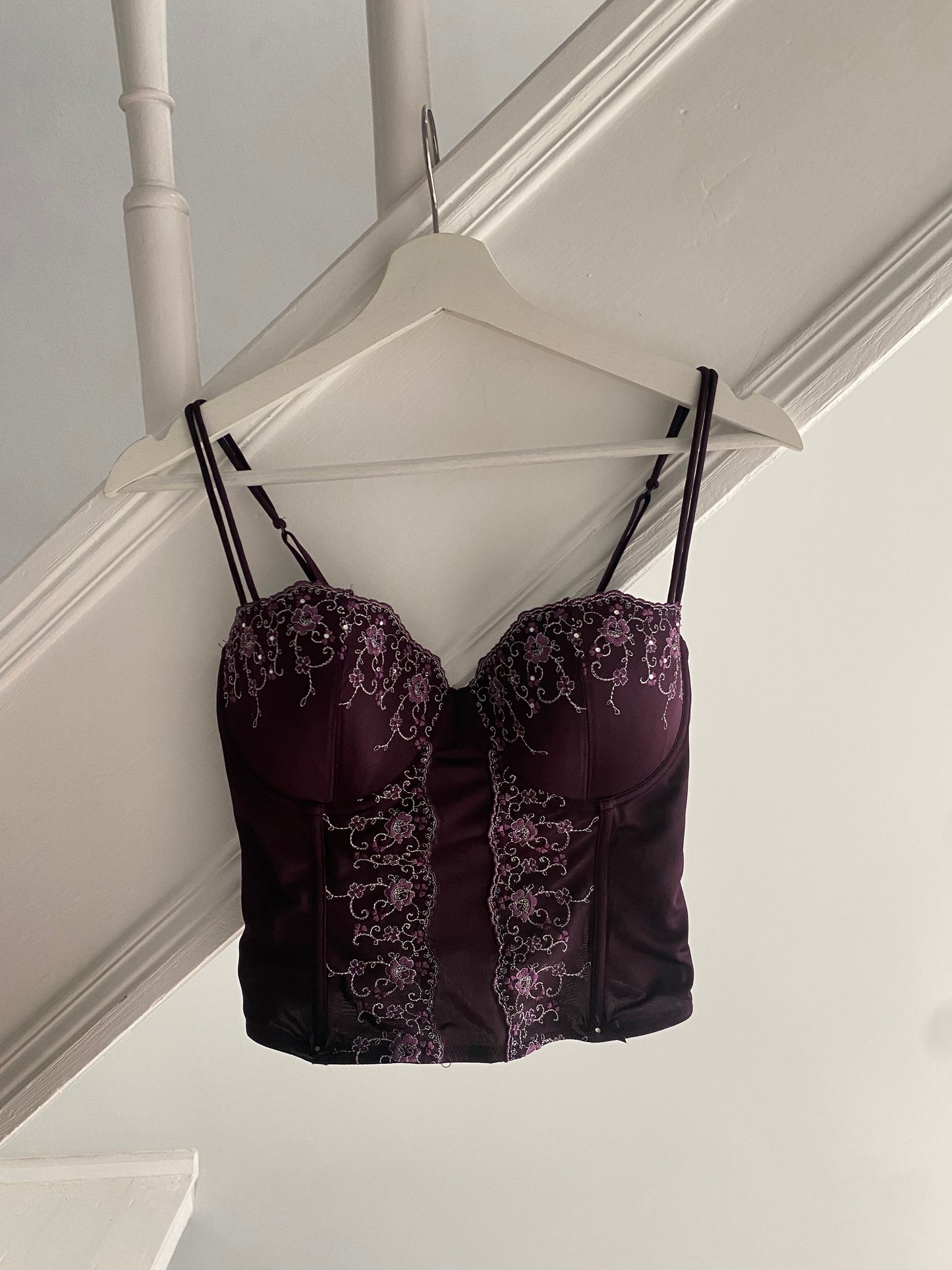 Lila Corset Top mit Glitzer Details 80C/ 75D