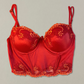 Rotes Korsett mit Spitzendetails (80B)