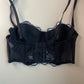 Kurzes Corset Top mit Blumen 75B