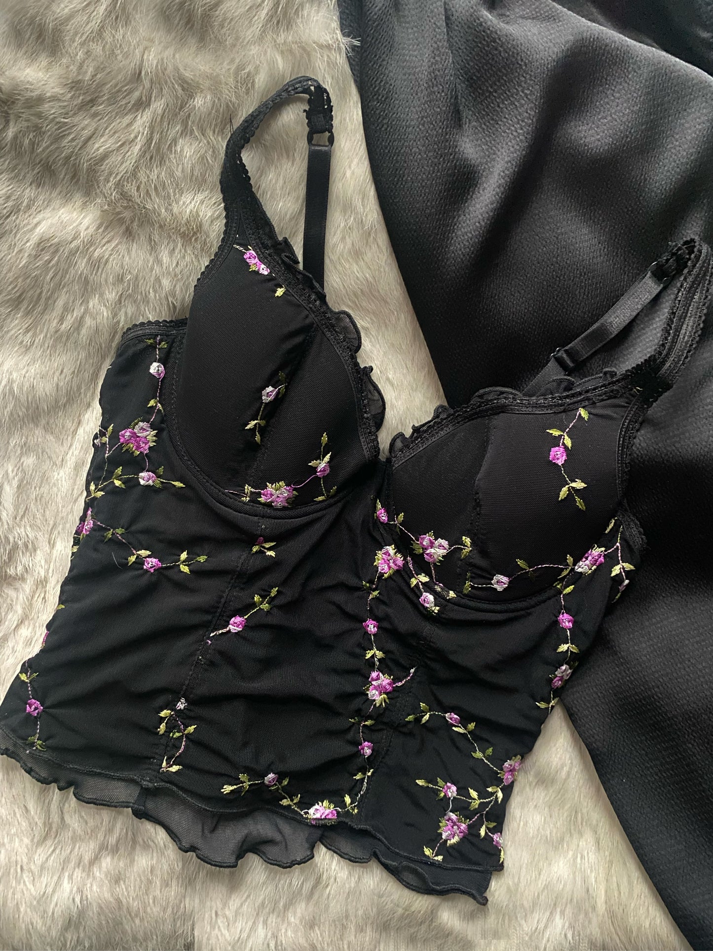 Vintage Korsett mit Blumen Details 85B