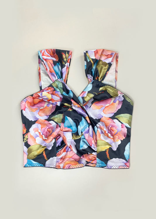 Vintage Blumen Bustier (M)