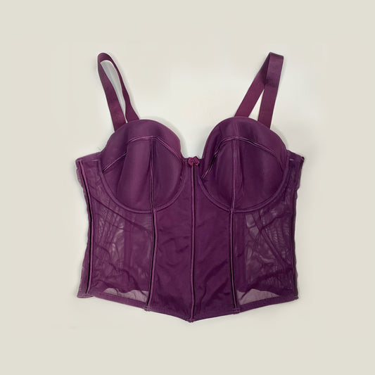 Vintage Corset Top Bordeaux Rot (95D/95E)