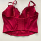Rotes Corset Top mit Stickerei 85C