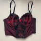 Kurzes Corset Top Dunkelrot 80-85B