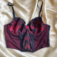 Kurzes Corset Top Dunkelrot 80-85B