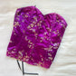 Lila Korsett mit Blumenprint und Schnürung
