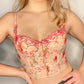 Kurzes Corset Top in Rosa 75B
