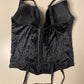 Schwarzes Korsett mit Leo Print 85E