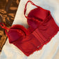 Rotes Korsett mit Spitzendetails (80B)