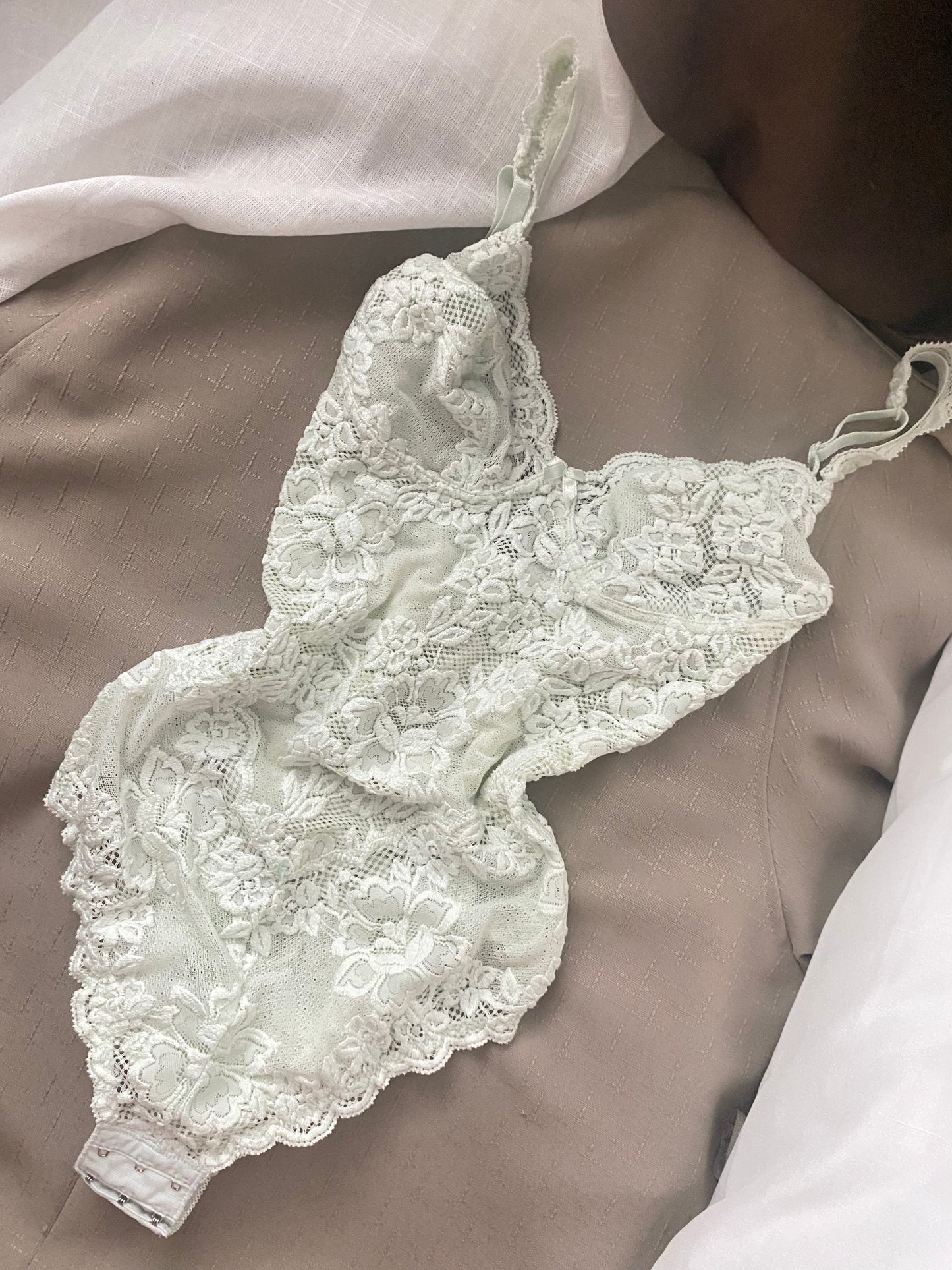 Vintage Body Mint aus Spitze Größe S