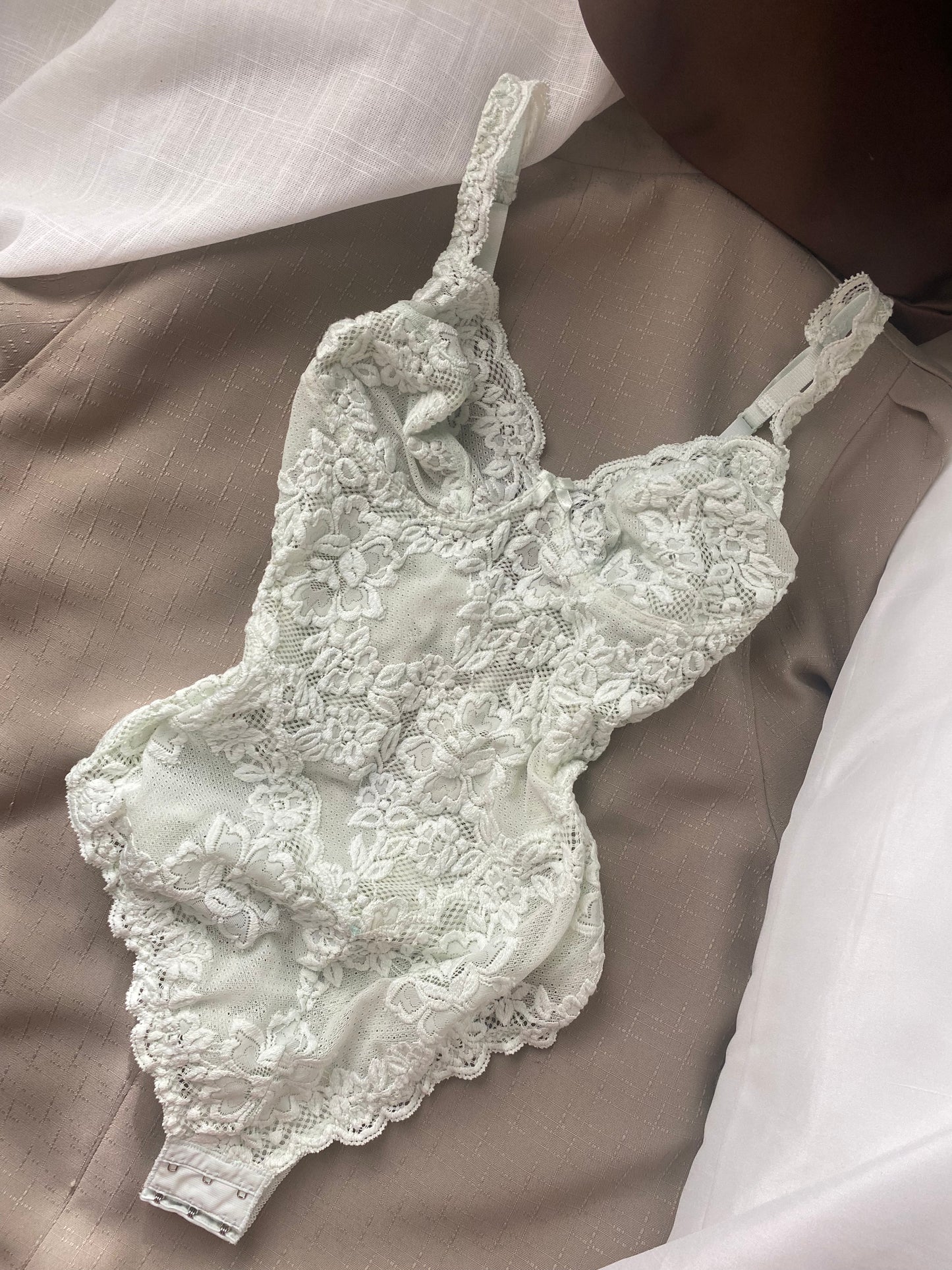 Vintage Body Mint aus Spitze Größe S