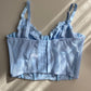 Vintage Corset Babyblau aus Spitze 75C