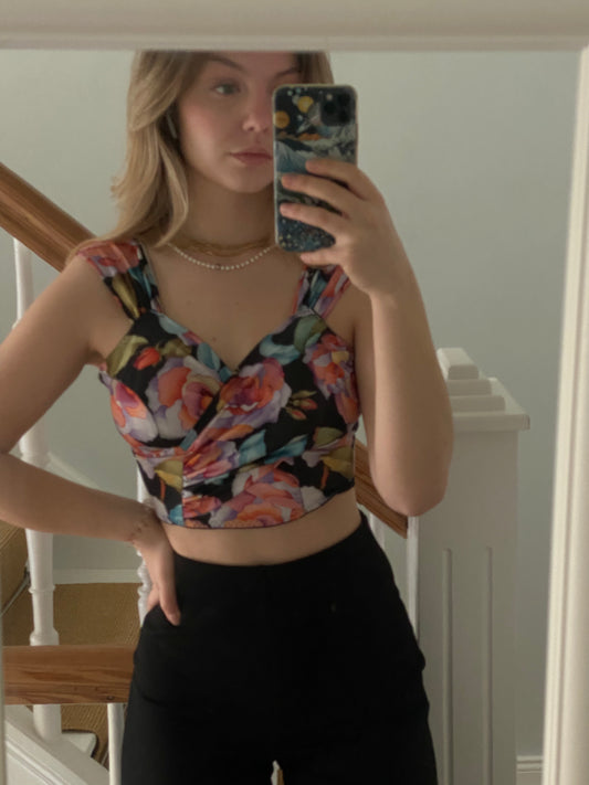 Vintage Blumen Bustier (M)